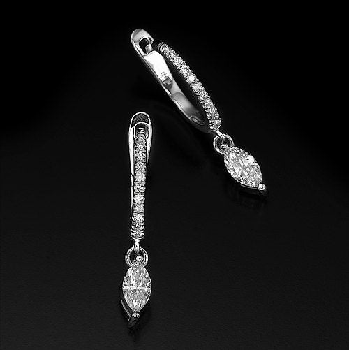 Marquise diamond earrings