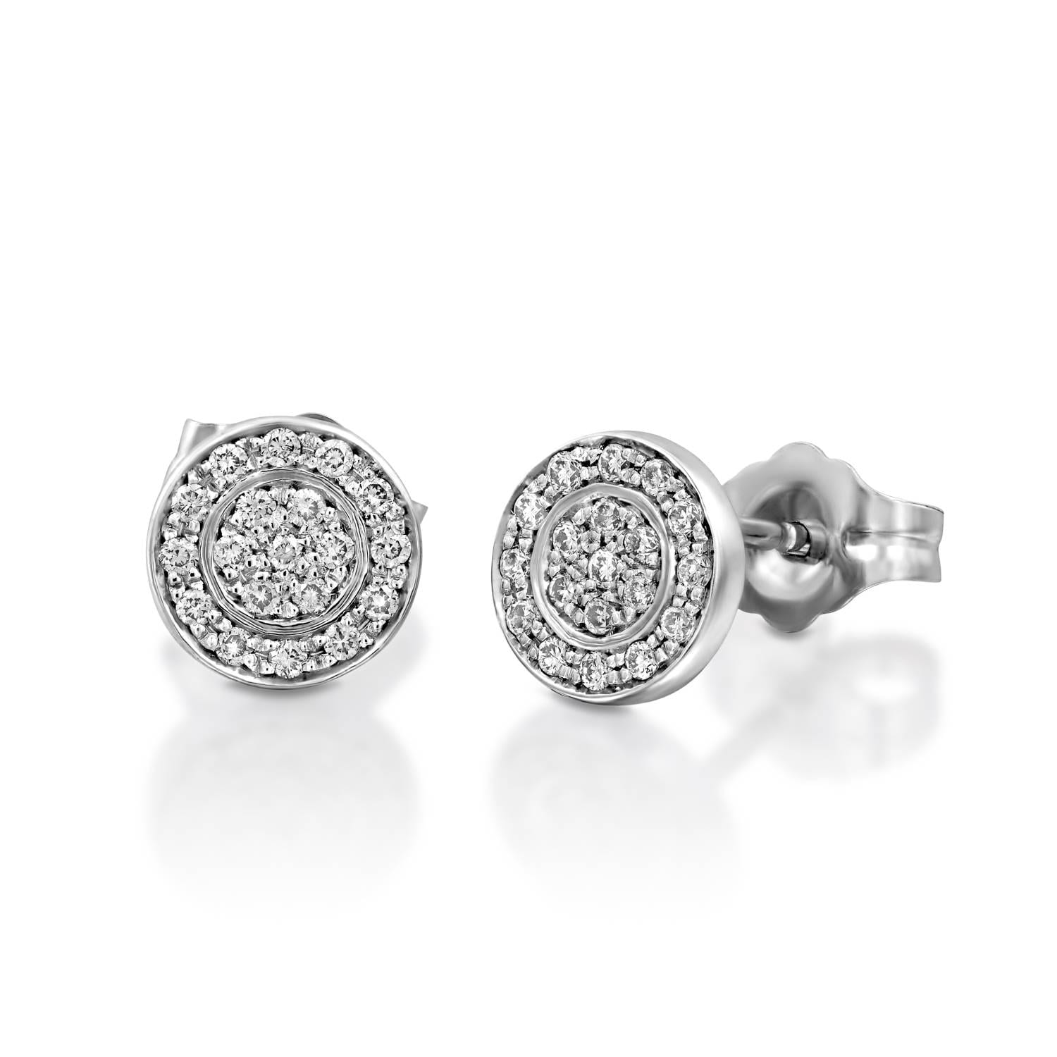 Pave diamond earrings