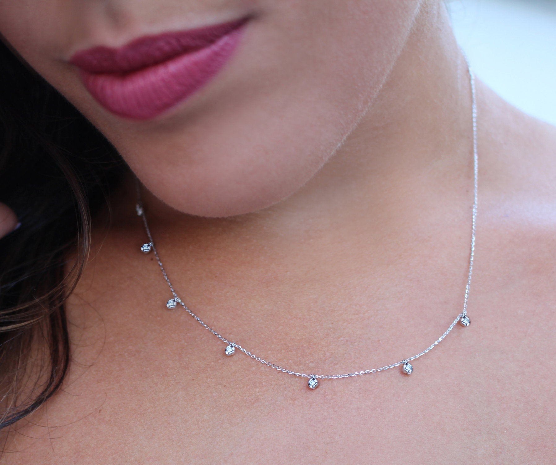 Diamond by the yard Station Necklace