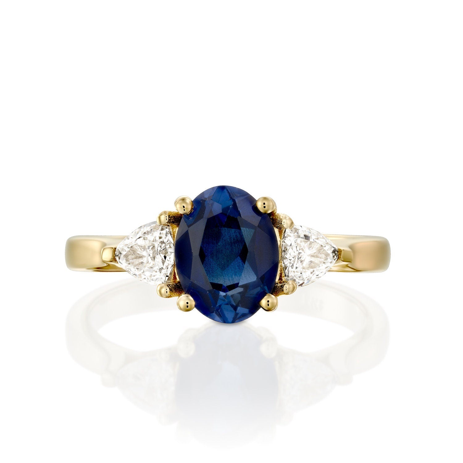 Sapphire and diamond engagement ring