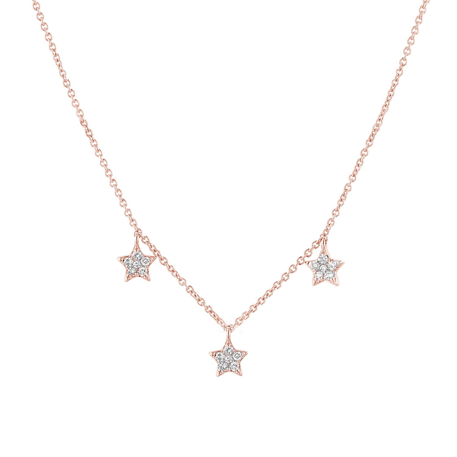 Diamond star necklace