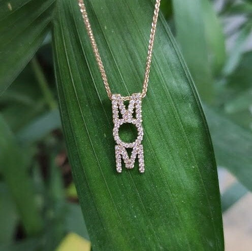 Mom Diamond Pendant Necklace