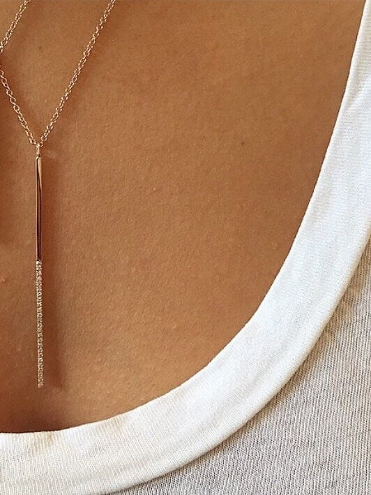 Skinny Bar drop Necklace