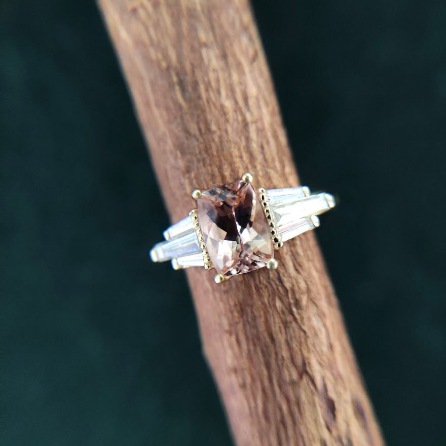 Morganite engagement ring