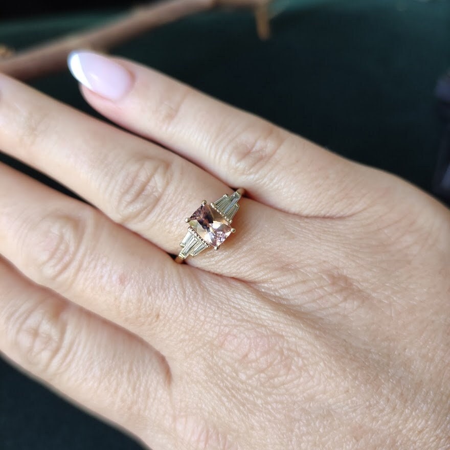 Morganite engagement ring