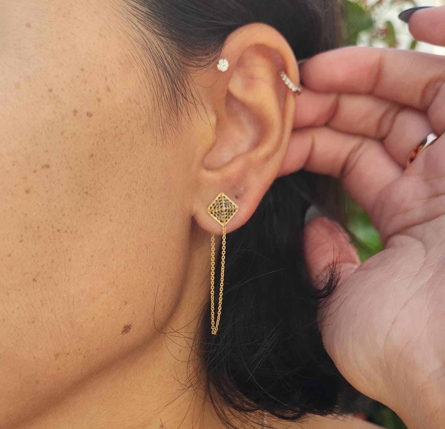 Pyramid earrings